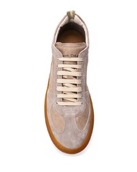 graue Wildleder niedrige Sneakers von Officine Creative