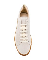 graue Wildleder niedrige Sneakers von Officine Creative