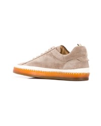 graue Wildleder niedrige Sneakers von Officine Creative