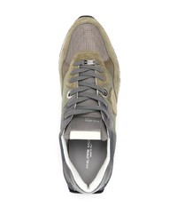 graue Wildleder niedrige Sneakers von Philippe Model Paris