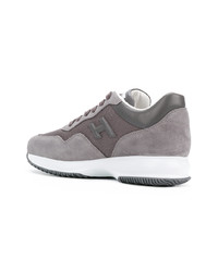 graue Wildleder niedrige Sneakers von Hogan