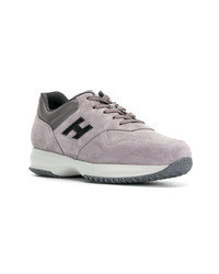 graue Wildleder niedrige Sneakers von Hogan