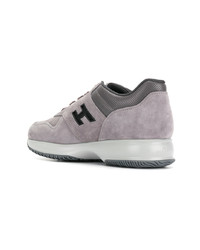 graue Wildleder niedrige Sneakers von Hogan