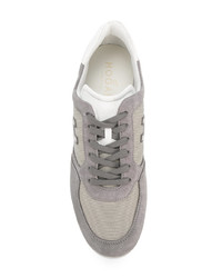 graue Wildleder niedrige Sneakers von Hogan