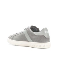 graue Wildleder niedrige Sneakers von Tod's