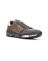 graue Wildleder niedrige Sneakers von Premiata