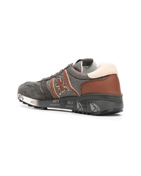 graue Wildleder niedrige Sneakers von Premiata