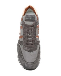 graue Wildleder niedrige Sneakers von Premiata