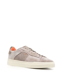 graue Wildleder niedrige Sneakers von Santoni