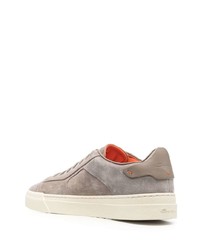 graue Wildleder niedrige Sneakers von Santoni