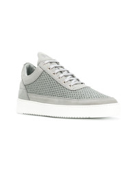 graue Wildleder niedrige Sneakers von Filling Pieces