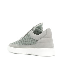 graue Wildleder niedrige Sneakers von Filling Pieces