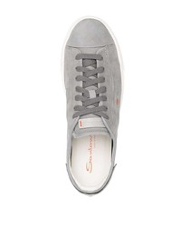 graue Wildleder niedrige Sneakers von Santoni