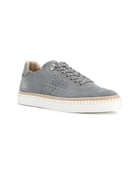 graue Wildleder niedrige Sneakers von Hogan