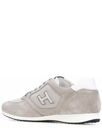 graue Wildleder niedrige Sneakers von Hogan