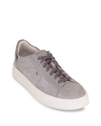 graue Wildleder niedrige Sneakers von Santoni