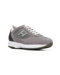 graue Wildleder niedrige Sneakers von Hogan