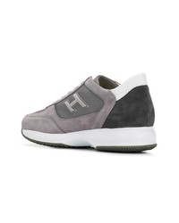 graue Wildleder niedrige Sneakers von Hogan