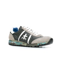 graue Wildleder niedrige Sneakers von Premiata