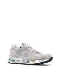 graue Wildleder niedrige Sneakers von Premiata