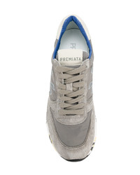 graue Wildleder niedrige Sneakers von Premiata