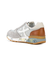 graue Wildleder niedrige Sneakers von White Premiata