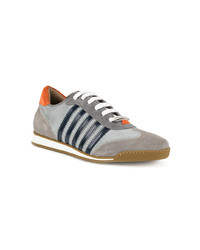 graue Wildleder niedrige Sneakers von DSQUARED2