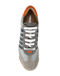 graue Wildleder niedrige Sneakers von DSQUARED2