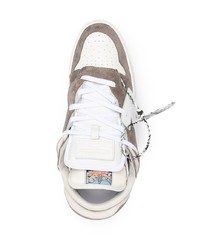 graue Wildleder niedrige Sneakers von Off-White