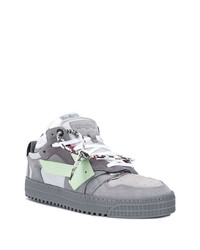 graue Wildleder niedrige Sneakers von Off-White