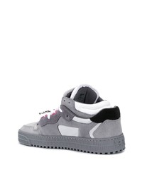 graue Wildleder niedrige Sneakers von Off-White