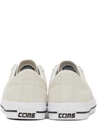 graue Wildleder niedrige Sneakers von Converse