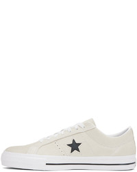 graue Wildleder niedrige Sneakers von Converse