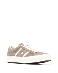 graue Wildleder niedrige Sneakers von Converse