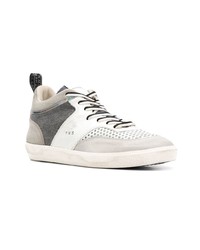 graue Wildleder niedrige Sneakers von Leather Crown