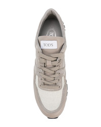 graue Wildleder niedrige Sneakers von Tod's