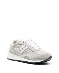 graue Wildleder niedrige Sneakers von Saucony