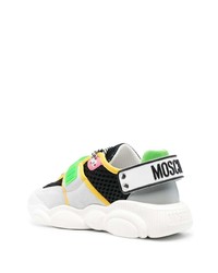 graue Wildleder niedrige Sneakers von Moschino