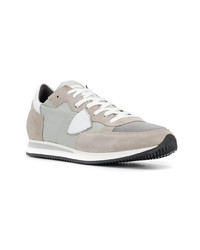 graue Wildleder niedrige Sneakers von Philippe Model