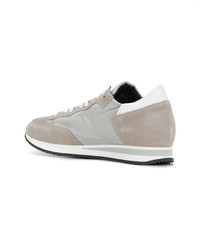 graue Wildleder niedrige Sneakers von Philippe Model