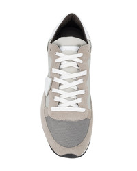 graue Wildleder niedrige Sneakers von Philippe Model