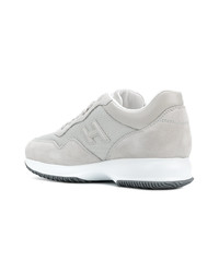 graue Wildleder niedrige Sneakers von Hogan