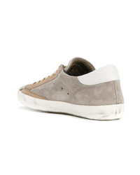 graue Wildleder niedrige Sneakers von Philippe Model