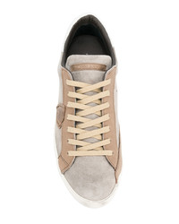 graue Wildleder niedrige Sneakers von Philippe Model