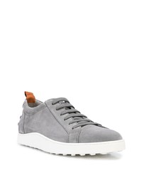 graue Wildleder niedrige Sneakers von Tod's