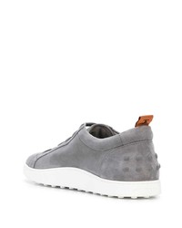 graue Wildleder niedrige Sneakers von Tod's