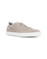 graue Wildleder niedrige Sneakers von Tod's