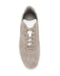 graue Wildleder niedrige Sneakers von Tod's