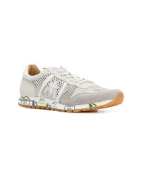 graue Wildleder niedrige Sneakers von White Premiata