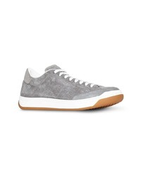 graue Wildleder niedrige Sneakers von Burberry